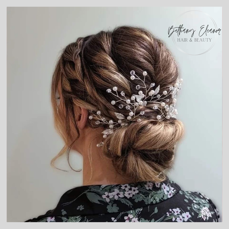 khalisee style wedding hair, viking style wedding hair with glorious waves and curls by Bethany Eleanor Hair & Beauty